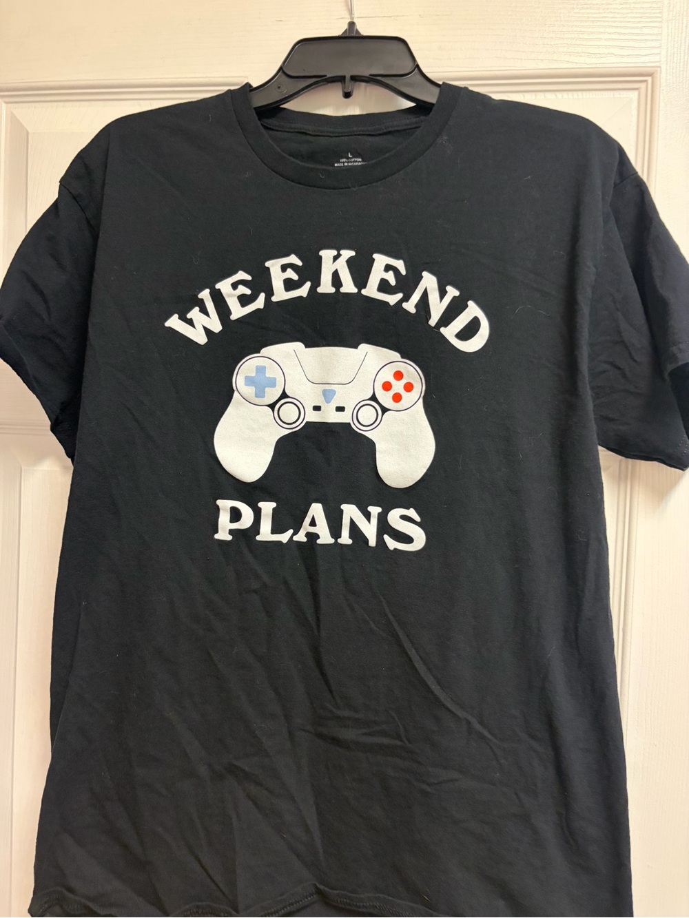 Weekend Plans Black Graphic Gaming T-Shirt